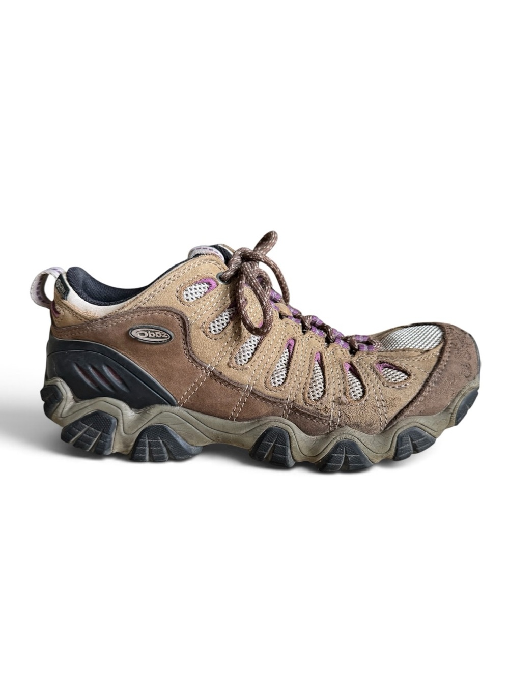 Oboz Sawtooth II Low Waterproof Hiking Shoes Brown Purple Size 8.5